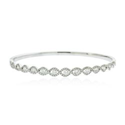 18KT White Gold 1.93 ctw Diamond Bangle Bracelet