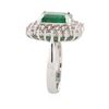 Image 3 : 14KT White Gold 3.34 ctw Emerald and Diamond Ring
