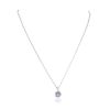 Image 2 : 14KT White Gold 0.84 ctw Tanzanite and Diamond Pendant With Chain