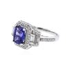 Image 2 : 14KT White Gold 2.24 ctw Tanzanite and Diamond Ring