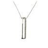 Image 2 : 14KT White Gold 0.16 ctw Diamond Pendant With Chain