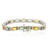 Image 2 : 14KT White Gold 14.81 ctw Sapphire and Diamond Bracelet