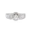 Image 1 : 18KT White Gold 0.90 ctw Diamond Ring