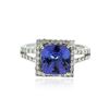 Image 1 : 14KT White Gold 2.73 ctw Tanzanite and Diamond Ring