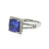 Image 2 : 14KT White Gold 2.73 ctw Tanzanite and Diamond Ring