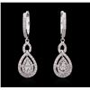 Image 1 : 14KT White Gold 0.75 ctw Diamond Earrings