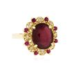Image 2 : 14KT Yellow Gold 6.71 ctw Ruby and Diamond Ring