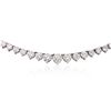 Image 2 : 18KT White Gold 9.34 ctw Diamond Necklace