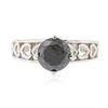 Image 1 : 14KT White Gold 1.76 ctw Black Diamond Ring