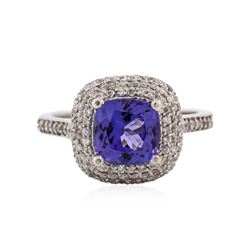 14KT White Gold 2.63 ctw Tanzanite and Diamond Ring