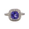Image 1 : 14KT White Gold 2.63 ctw Tanzanite and Diamond Ring