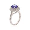 Image 3 : 14KT White Gold 2.63 ctw Tanzanite and Diamond Ring