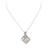 Image 1 : 14KT White Gold 1.20 ctw Diamond Pendant With Chain