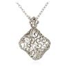 Image 2 : 14KT White Gold 1.20 ctw Diamond Pendant With Chain