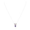 Image 1 : 14KT White Gold 1.08 ctw Tanzanite and Diamond Pendant With Chain