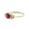 Image 2 : 14KT Yellow Gold 0.75 ctw Ruby and Diamond Ring