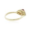 Image 3 : 14KT Yellow Gold 0.75 ctw Ruby and Diamond Ring