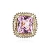 Image 1 : 14KT Yellow Gold 36.29 ctw Kunzite and Diamond Ring
