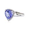Image 2 : 14KT White Gold 5.80 ctw Tanzanite and Diamond Ring