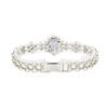 Image 2 : 14KT White Gold 5.10 ctw Tanzanite and Diamond Bracelet