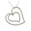 Image 2 : 14KT White Gold 0.86 ctw Diamond Pendant With Chain