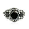 Image 1 : 14KT White Gold 6.17 ctw Black Diamond Ring
