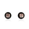 Image 1 : 14KT Rose Gold 1.58 ctw Morganite and Onyx Earrings