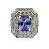 Image 1 : 14KT White Gold 3.23 ctw Tanzanite and Diamond Ring