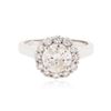 Image 1 : 14KT White Gold 1.94 ctw Diamond Ring