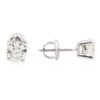 Image 2 : 14KT White Gold 1.29 ctw Diamond Solitaire Earrings
