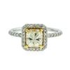 Image 1 : 14KT White Gold 1.53 ctw SI-1/U-V GIA Cert Diamond Ring