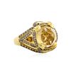 Image 2 : 18KT Yellow Gold 7.48 ctw Citrine and Diamond Ring