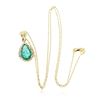 Image 1 : 14KT Yellow Gold 2.58 ctw Emerald and Diamond Pendant With Chain