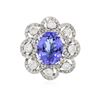 Image 1 : 14KT White Gold 3.23 ctw Tanzanite and Diamond Ring
