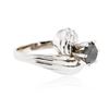 Image 2 : 14KT White Gold 1.44 ctw Black Diamond Ring