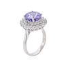 Image 3 : 14KT White Gold 4.36 ctw Tanzanite and Diamond Ring