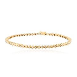 14KT Yellow Gold 0.52 ctw Diamond Tennis Bracelet