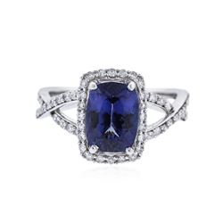 14KT White Gold 2.32 ctw Tanzanite and Diamond Ring