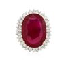 Image 1 : 14KT White Gold 11.82 ctw Ruby and Diamond Ring