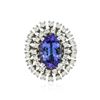 Image 1 : 14KT White Gold 4.20 ctw Tanzanite and Diamond Ring