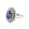 Image 2 : 14KT White Gold 4.20 ctw Tanzanite and Diamond Ring