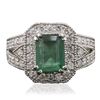 Image 1 : 14KT White Gold 2.23 ctw Emerald and Diamond Ring