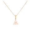 Image 1 : 14KT Rose Gold 1.40 ctw Morganite and Diamond Pendant With Chain