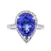 Image 1 : 14KT White Gold 5.93 ctw Tanzanite and Diamond Ring