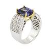 Image 3 : 14KT Two-Tone Gold 3.80 ctw Tanzanite and Diamond Ring