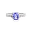 Image 1 : 14KT White Gold 1.32 ctw Tanzanite and Diamond Ring