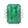 Image 1 : 14KT White Gold 17.13 ctw Emerald and Diamond Ring