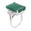 Image 3 : 14KT White Gold 17.13 ctw Emerald and Diamond Ring