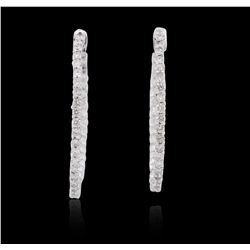 14KT White Gold 0.99 ctw Diamond Earrings