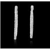 Image 1 : 14KT White Gold 0.99 ctw Diamond Earrings